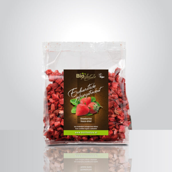 BioLifestyle Erdbeerwürfel gefriergetrocknet 50g